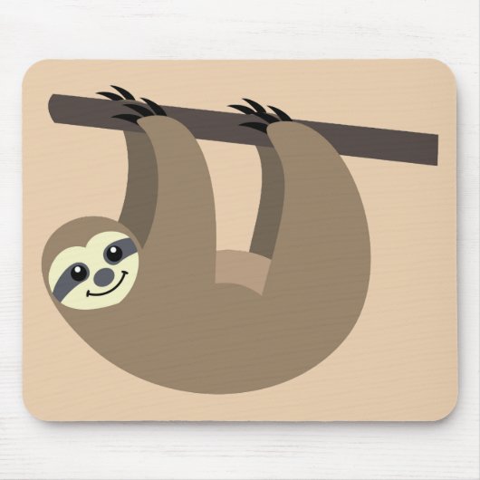Cute Sloth Cartoon Muismat (Voorkant)