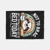 Cute Sloth Coffee Funny Quote Caffeine Lover Gift Fleece Deken (Voorkant (Horizontaal))