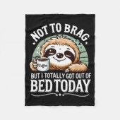 Cute Sloth Coffee Funny Quote Caffeine Lover Gift  Fleece Deken (Voorkant)
