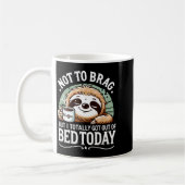 Cute Sloth Coffee Funny Quote Caffeine Lover Gift Koffiemok (Links)