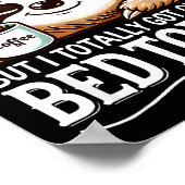 Cute Sloth Coffee Funny Quote Caffeine Lover Gift Poster (Hoek)