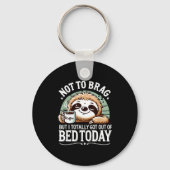 Cute Sloth Coffee Funny Quote Caffeine Lover Gift Sleutelhanger (Voorkant)