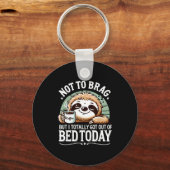 Cute Sloth Coffee Funny Quote Caffeine Lover Gift Sleutelhanger (Voorkant)