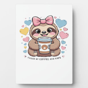 Cute Sloth Coffee Liefhebber Shirt � Grappig Aange Fotoplaat