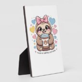 Cute Sloth Coffee Liefhebber Shirt � Grappig Aange Fotoplaat (Zijkant)