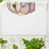 Cute Sloth Coffee Lover Shirt � Funny Fueled by Co Theedoek (Gevouwen)