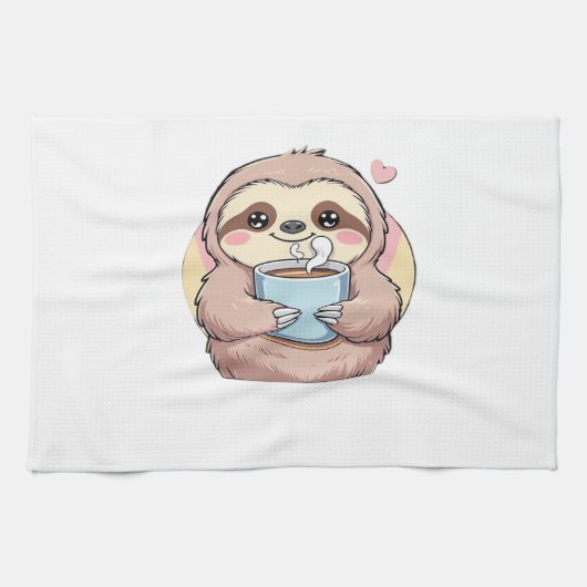 Cute Sloth Coffee Lover Shirt � Funny Fueled by Co Theedoek (Horizontaal)