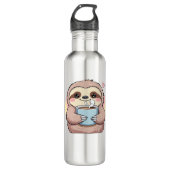 Cute Sloth Coffee Lover Shirt � Funny Fueled by Co Waterfles (Voorkant)