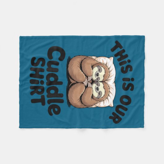 Cute Sloth Couple This Is Our Cuddle  Fleece Deken (Voorkant (Horizontaal))
