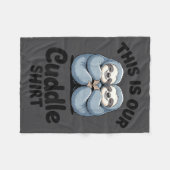 Cute Sloth Couple This Is Our Cuddle Fleece Deken (Voorkant (Horizontaal))