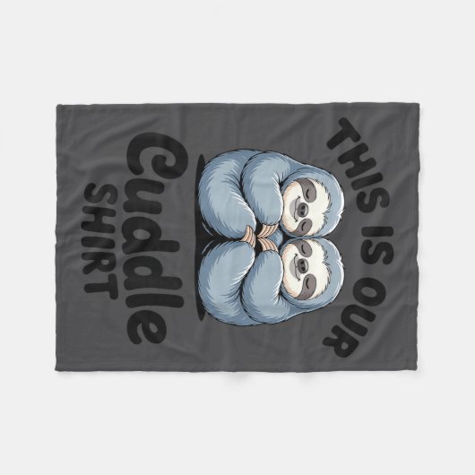 Cute Sloth Couple This Is Our Cuddle  Fleece Deken (Voorkant (Horizontaal))