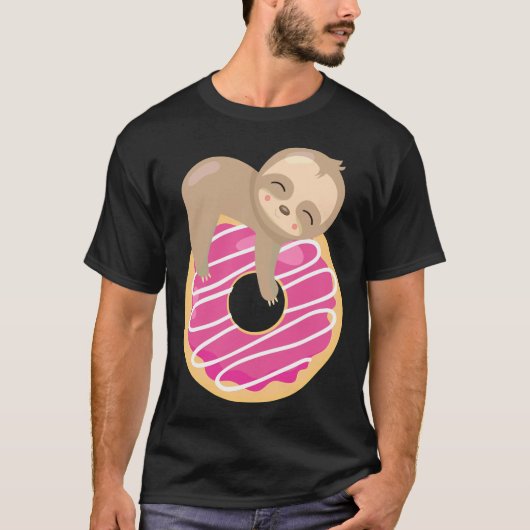 Cute Sloth Donut T-shirt (Voorkant)