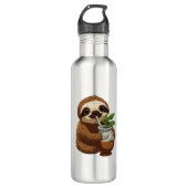 Cute Sloth Drinking Yerba Mate � Adorable Kawaii A Waterfles (Voorkant)