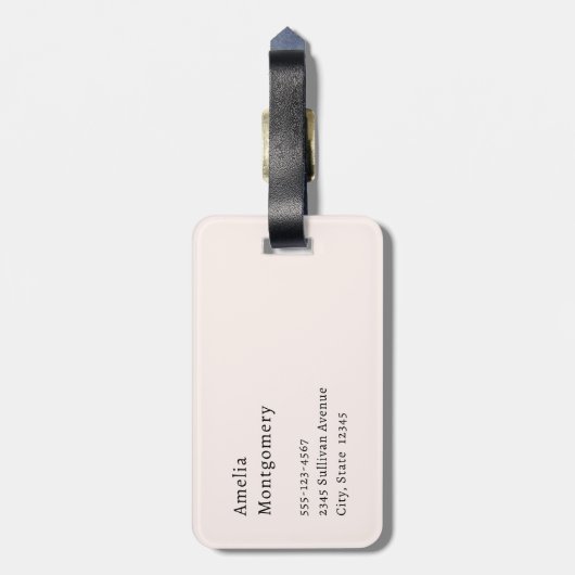 Cute Sloth Driving a Pink Convertible Bagagelabel (Achterkant verticaal)