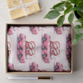 Cute Sloth Driving a Pink Convertible Pattern Tissuepapier (Geschenk)