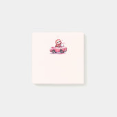 Cute Sloth Driving a Pink Convertible Post-it® Notes (Voorkant)