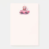 Cute Sloth Driving a Pink Convertible Post-it® Notes (Voorkant)