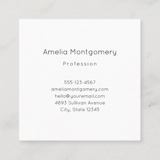 Cute Sloth Driving a Pink Convertible Vierkante Visitekaartje (Achterkant)