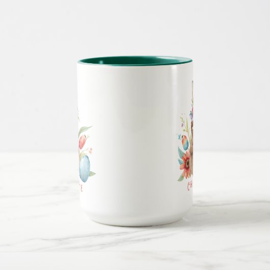 Cute Sloth Easter Bunny Rabbit Eggs Name Mok (Midden)