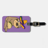 Cute Sloth Eating Taco Originele Kunst Bagagelabel (Voorkant horizontaal)
