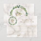 Cute Sloth Eucalyptus Baby shower Parents Advieskaart (Voorkant / Achterkant)