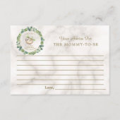 Cute Sloth Eucalyptus Baby shower Parents Advieskaart (Voorkant)