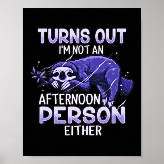 Cute Sloth Fibro Lupus Chronic Fatigue Spoonie Sle Poster (Voorkant)
