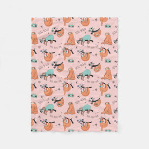 Cute Sloth Fleece Deken