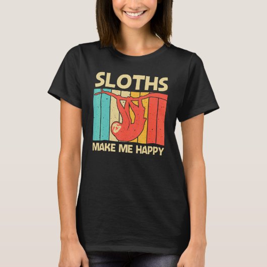 Cute Sloth For Men Women Giant Sloth   Sloths Vint T-shirt (Voorkant)