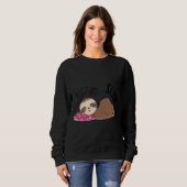 Cute Sloth Funny Lazy Day Vrouwen Trui (Voorkant volledig)