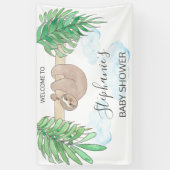 Cute Sloth Gender Neutral Baby shower Spandoek (Verticaal)