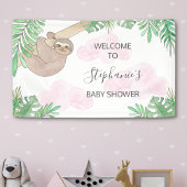 Cute Sloth Girl Baby shower Spandoek
