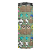 Cute Sloth Green Pattern Funny doet het citaat Thermosbeker (Achterkant)
