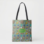 Cute Sloth Green Pattern Funny doet het citaat Tote Bag (Voorkant)