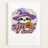 Cute Sloth Halloween Shirt � Funny Creep It Slow W Planner (Voorkant)