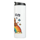 Cute Sloth �Hang On� Rainbow Positive Quote Sticke Thermosbeker (Geroteerd rechts)