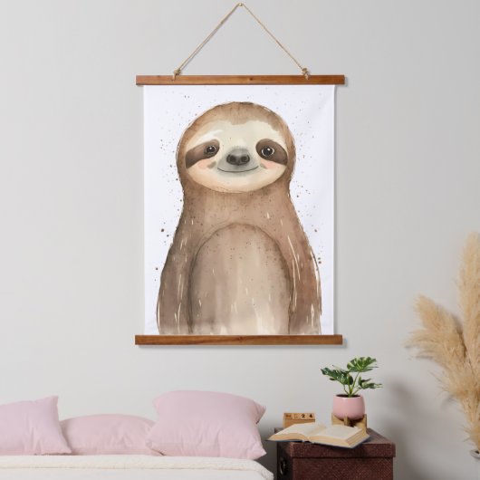 Cute Sloth Hangend Wandkleed (Slaapkamer)