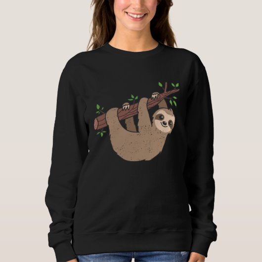Cute Sloth Hanging Lazy Sloths Owner Animal  Graph Trui (Voorkant)