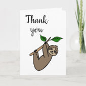 Cute Sloth Hartelijk dank Kaart (Voorkant)