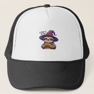 Cute Sloth Heks Halloween Shirt � Kruip Het Langza Trucker Pet