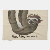 Cute sloth || Hey, hang me terug! Theedoek (Horizontaal)