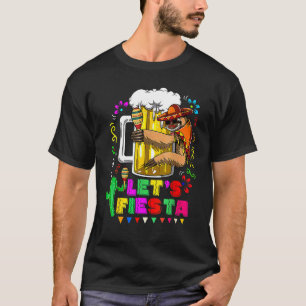 Cute Sloth Holding Beer Cinco de Mayo Mexico Part T-shirt