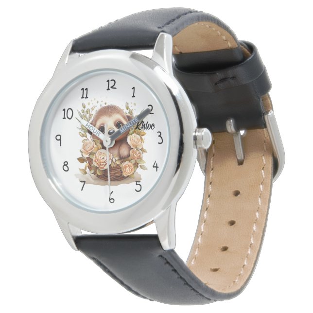 Cute Sloth Horloge (Gekanteld)