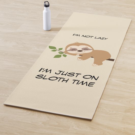 Cute Sloth Humor Fitness Girly Funny Quote Yogamat (In situ)