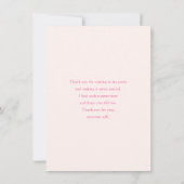 Cute Sloth in a Pink Convertible Bedankkaart (Achterkant)