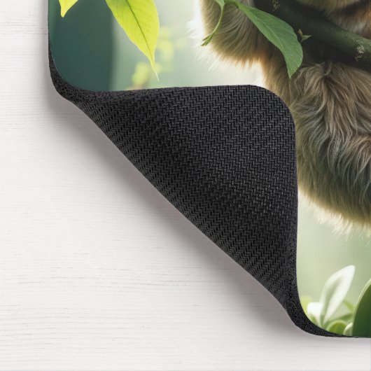 Cute Sloth In Sunbeams Muismat (Hoek)