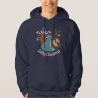 Cute Sloth in Sweater voor een Slaapse Kerstmis