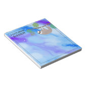 Cute Sloth in Tree Branch Blue Sky, op maat gemaak Notitieblok (Schuin)