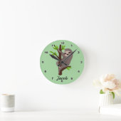 Cute Sloth Kid's Wall Clock Ronde Klok (Huis)