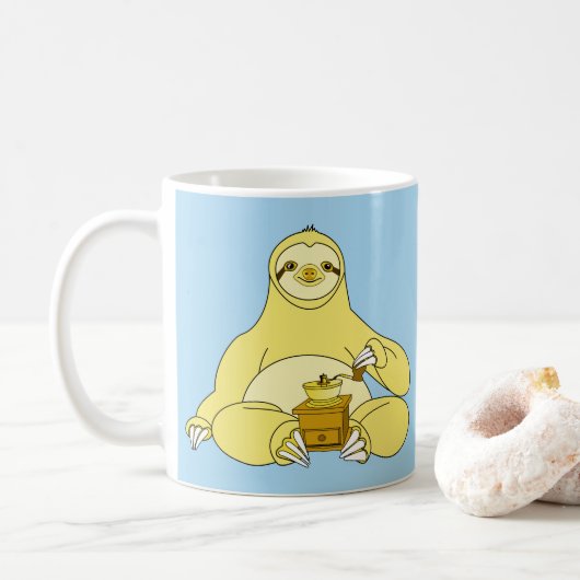 Cute Sloth Koffiemok (Met donut)
